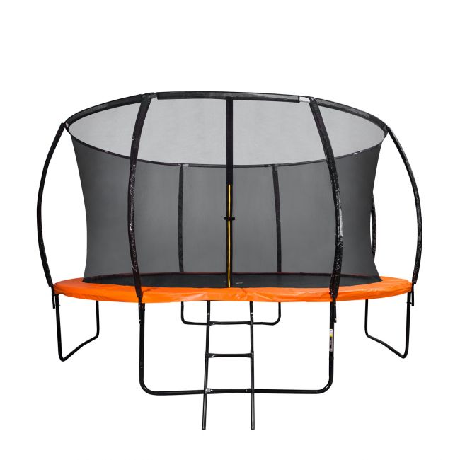 Батут DFC Trampoline Kengoo II с сеткой и лестницей 14FT-BAS-BO